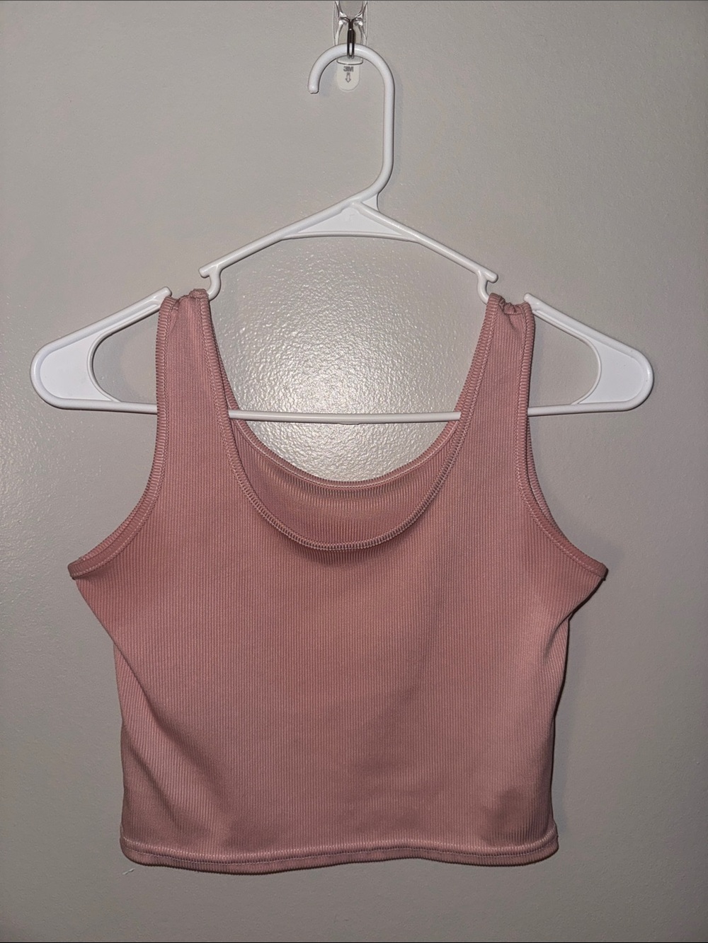 Women's Ribbed Scoop Neck Tank Top - Pink